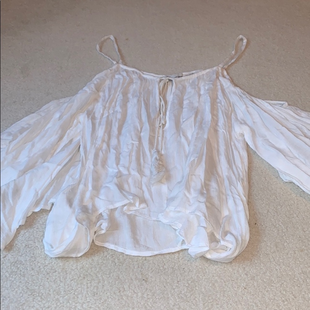 White over shoulder blouse